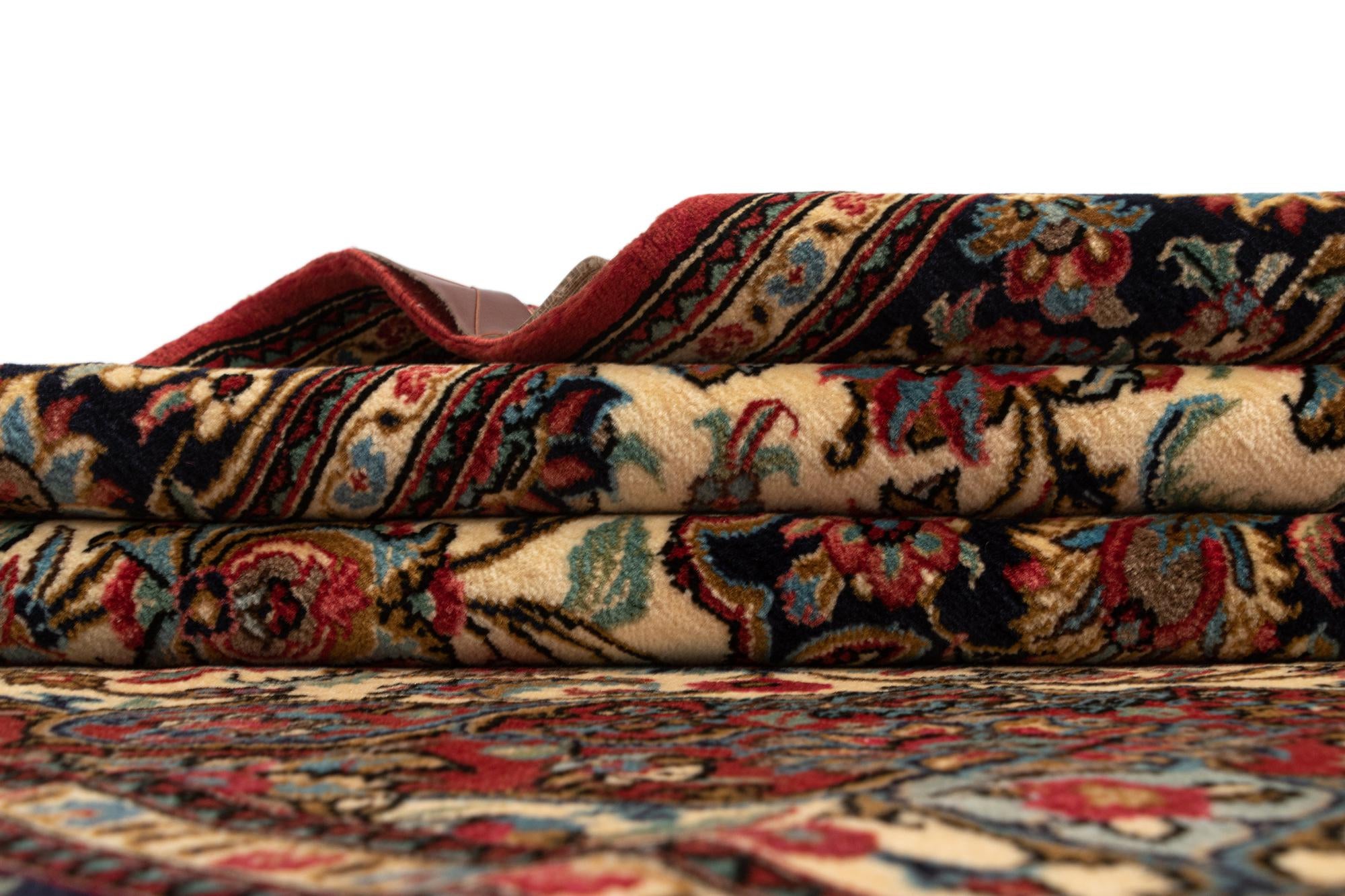 4' 8 x 7' 1 Hand Knotted Qom Persian Rug