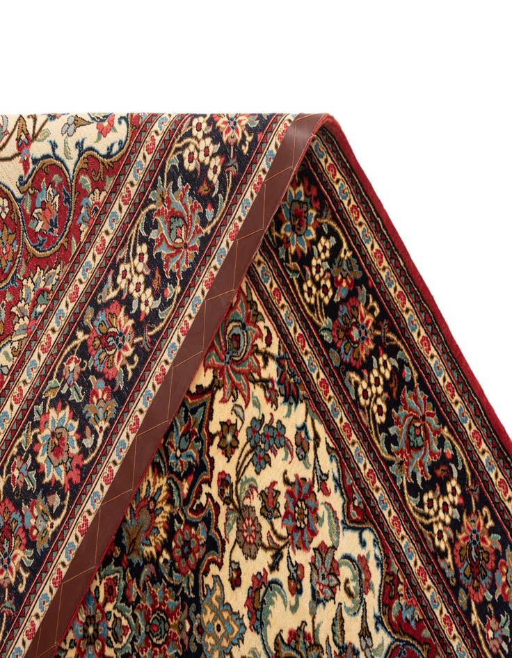 Detail image of 4' 8 x 7' 1  Hand Knotted Qom Persian Rug