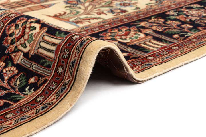 4' 6 x 6' 6 Hand Knotted Qom Persian Rug