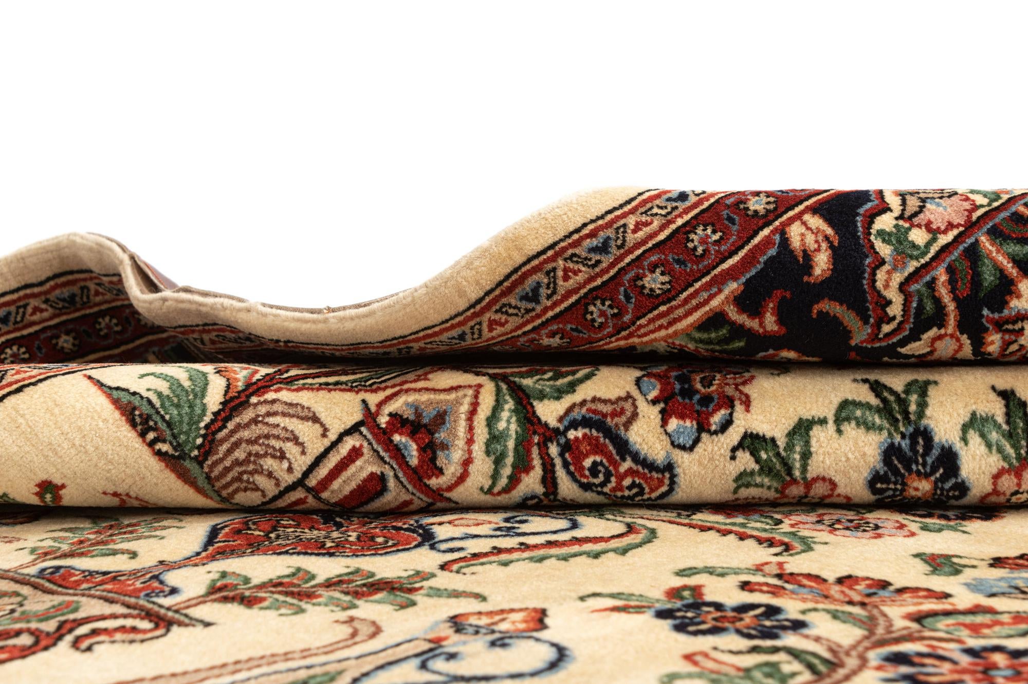 4' 6 x 6' 6 Hand Knotted Qom Persian Rug