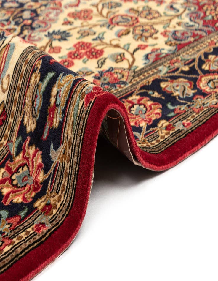 Detail image of 4' 8 x 6' 8 Hand Knotted Qom Persian Rug