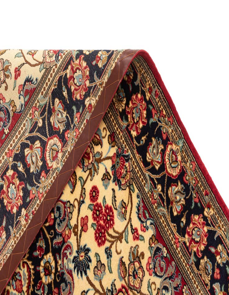 Detail image of 4' 8 x 6' 8  Hand Knotted Qom Persian Rug