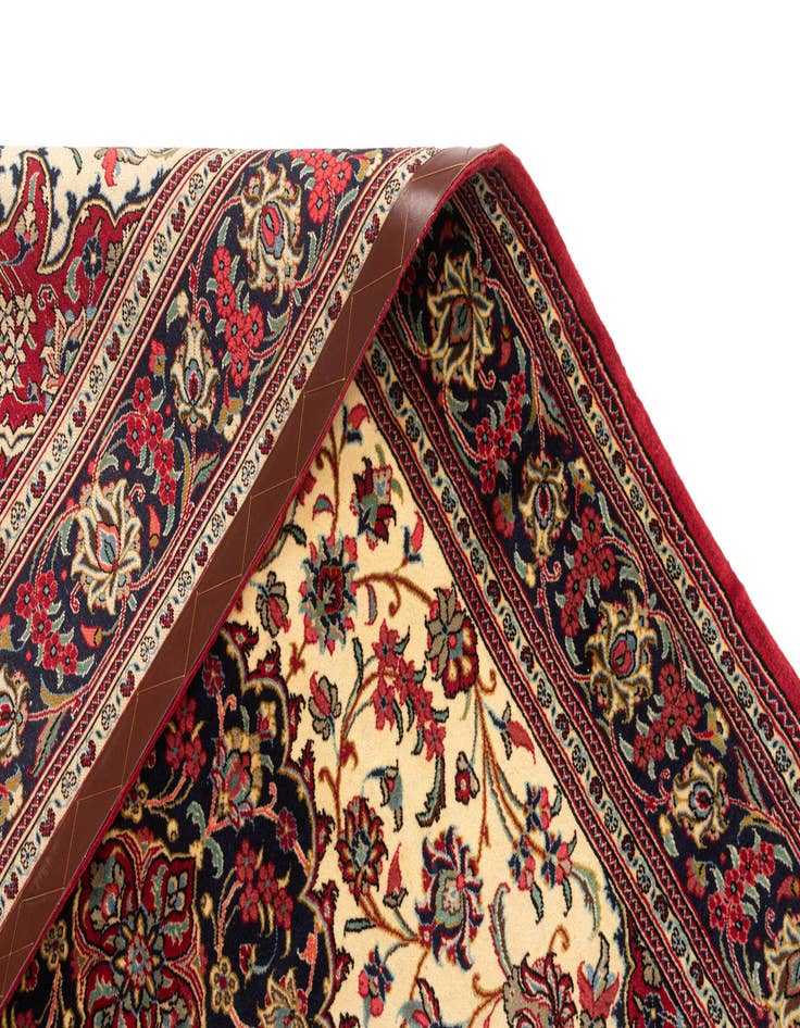 Detail image of 4' 8 x 6' 10  Hand Knotted Qom Persian Rug