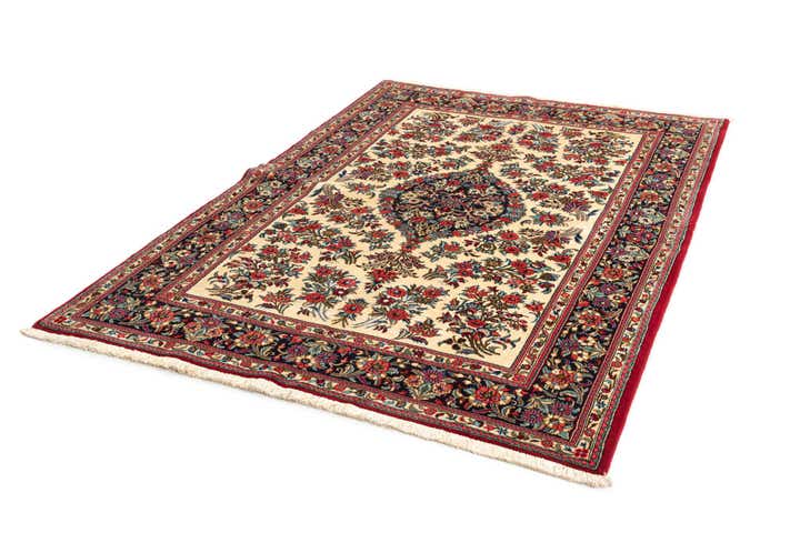 4' 7 x 6' 7 Hand Knotted Qom Persian Rug