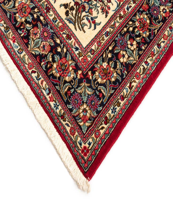 Detail image of 4' 7 x 6' 7  Hand Knotted Qom Persian Rug