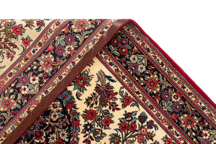 Detail image of 4' 7 x 6' 7 Hand Knotted Qom Persian Rug