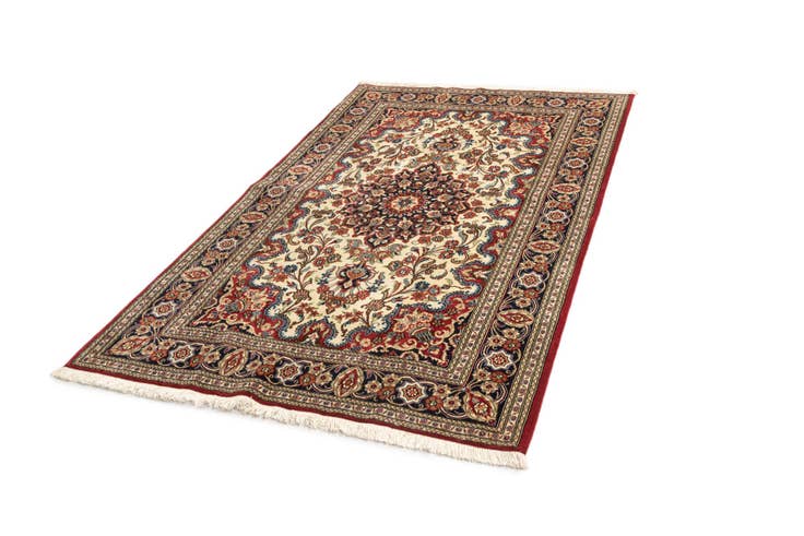 Detail image of 4' 7 x 7' 5 Hand Knotted Qom Persian Rug