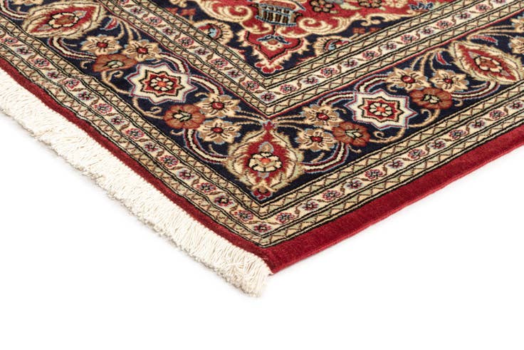 Detail image of 4' 7 x 7' 5 Hand Knotted Qom Persian Rug