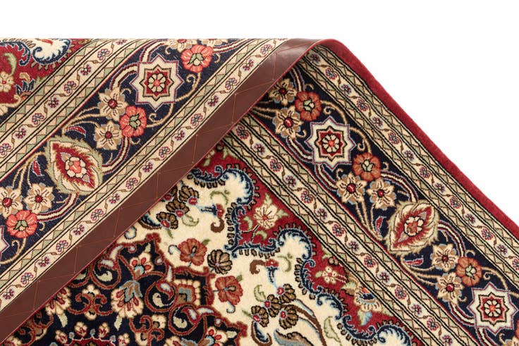 Detail image of 4' 7 x 7' 5 Hand Knotted Qom Persian Rug