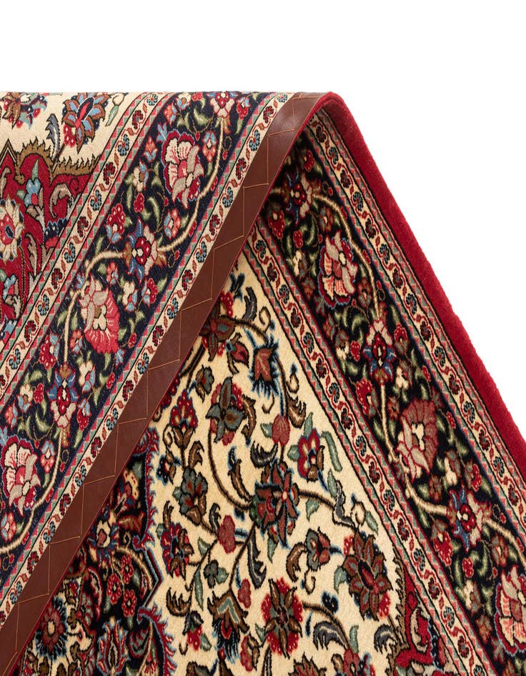 Detail image of 4' 9 x 7' 3  Hand Knotted Qom Persian Rug