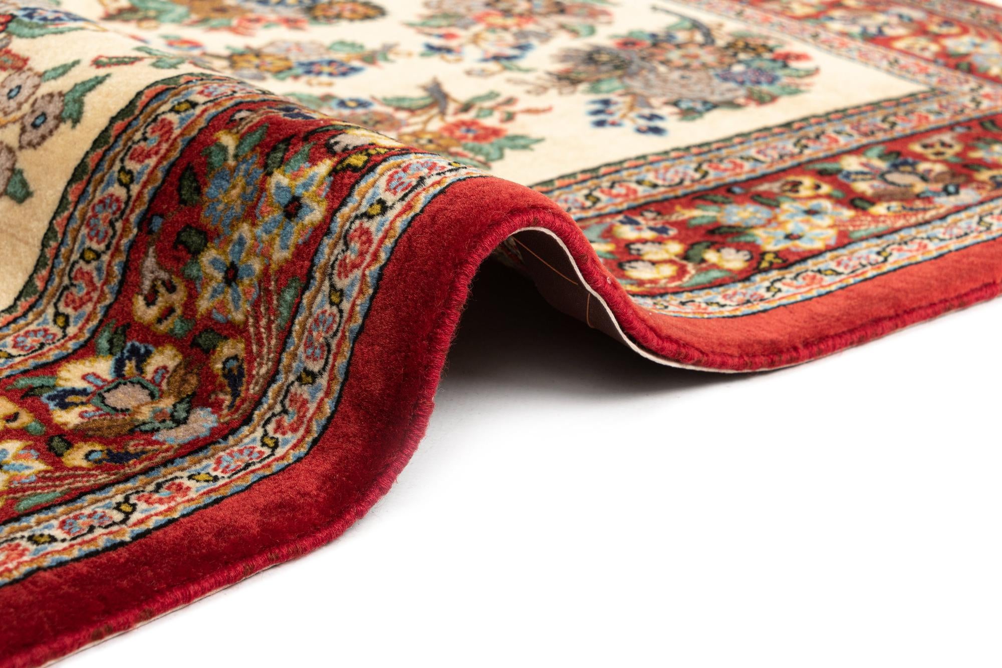 3' 2 x 5' 1 Hand Knotted Qom Persian Rug