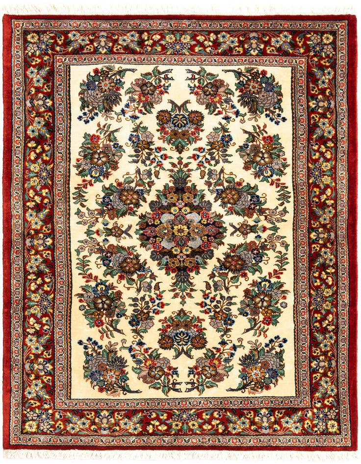 Detail image of 3' 2 x 5' 1 Hand Knotted Qom Persian Rug
