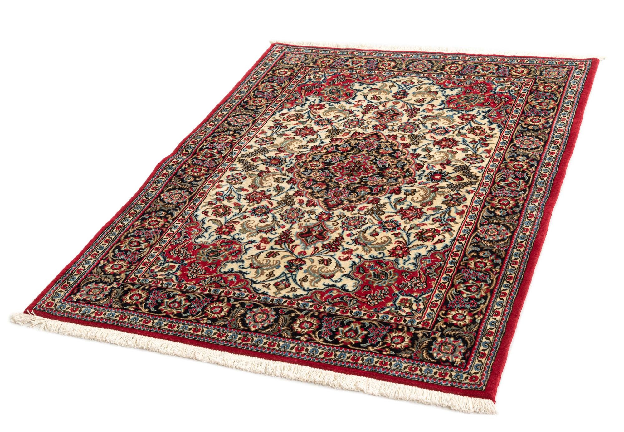 3' 7 x 5' Hand Knotted Qom Persian Rug