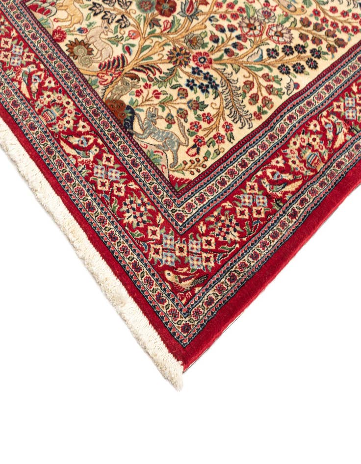 Detail image of 3' 3 x 4' 10  Hand Knotted Qom Persian Rug