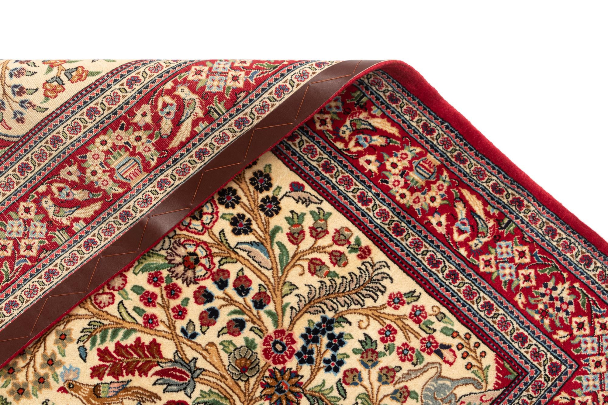 3' 3 x 4' 10 Hand Knotted Qom Persian Rug