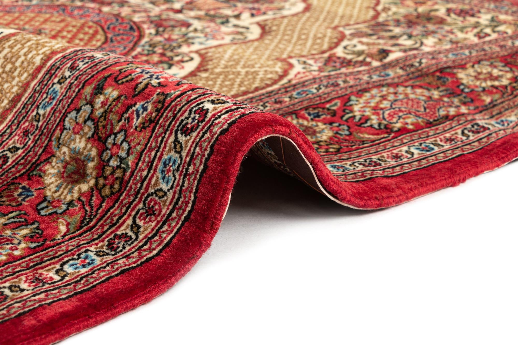 3' 4 x 5' 1 Hand Knotted Qom Persian Rug