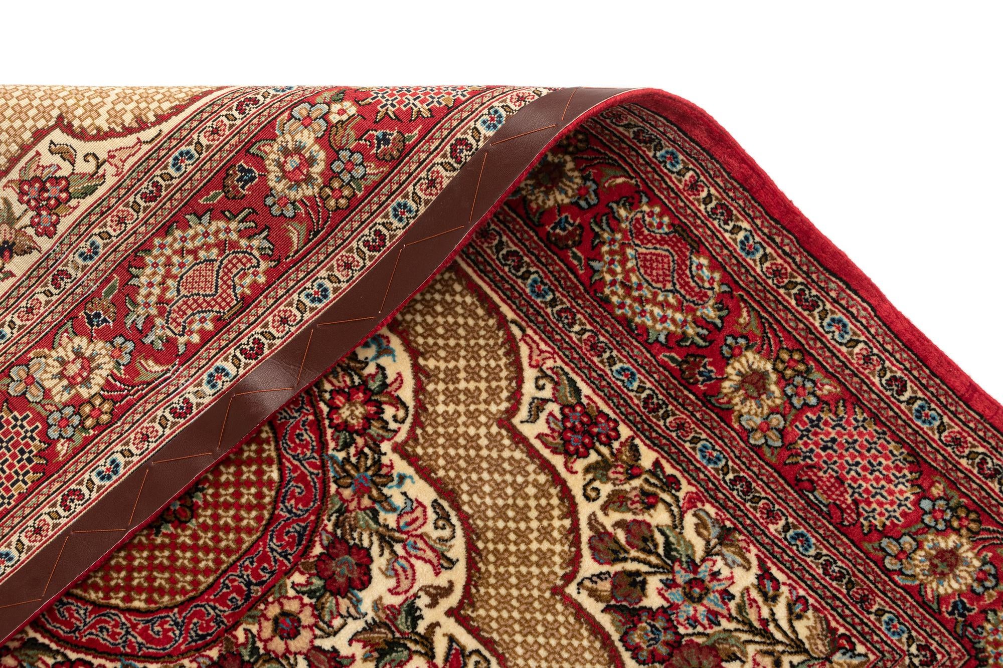 3' 4 x 5' 1 Hand Knotted Qom Persian Rug