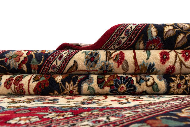 Detail image of 5' 1 x 8' Hand Knotted Qom Persian Rug