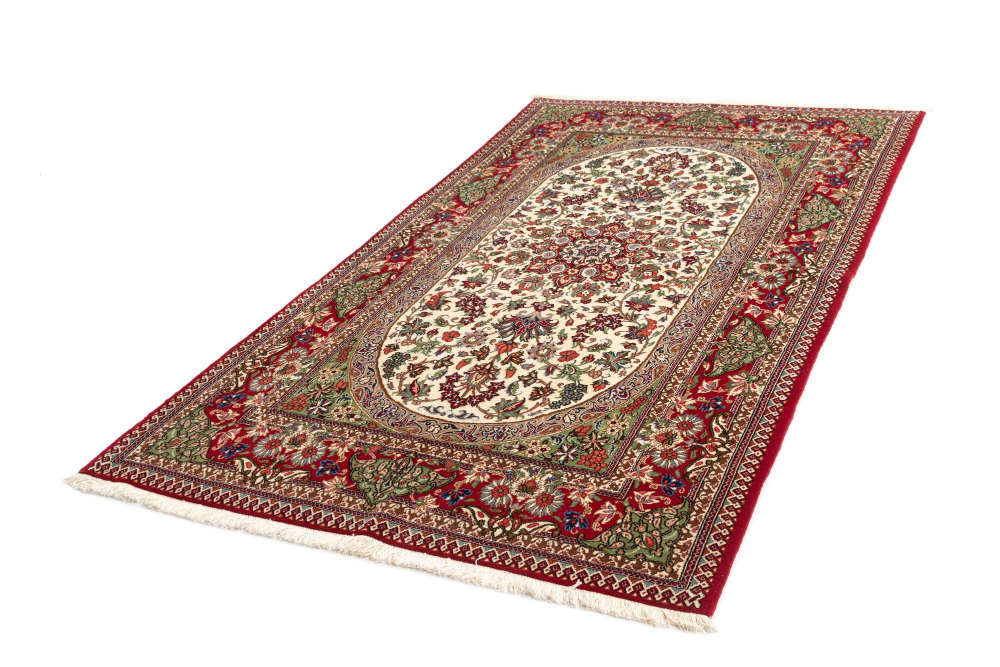 4' 7 x 7' 11 Hand Knotted Qom Persian Rug