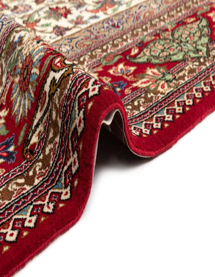 Detail image of 4' 7 x 7' 11 Hand Knotted Qom Persian Rug