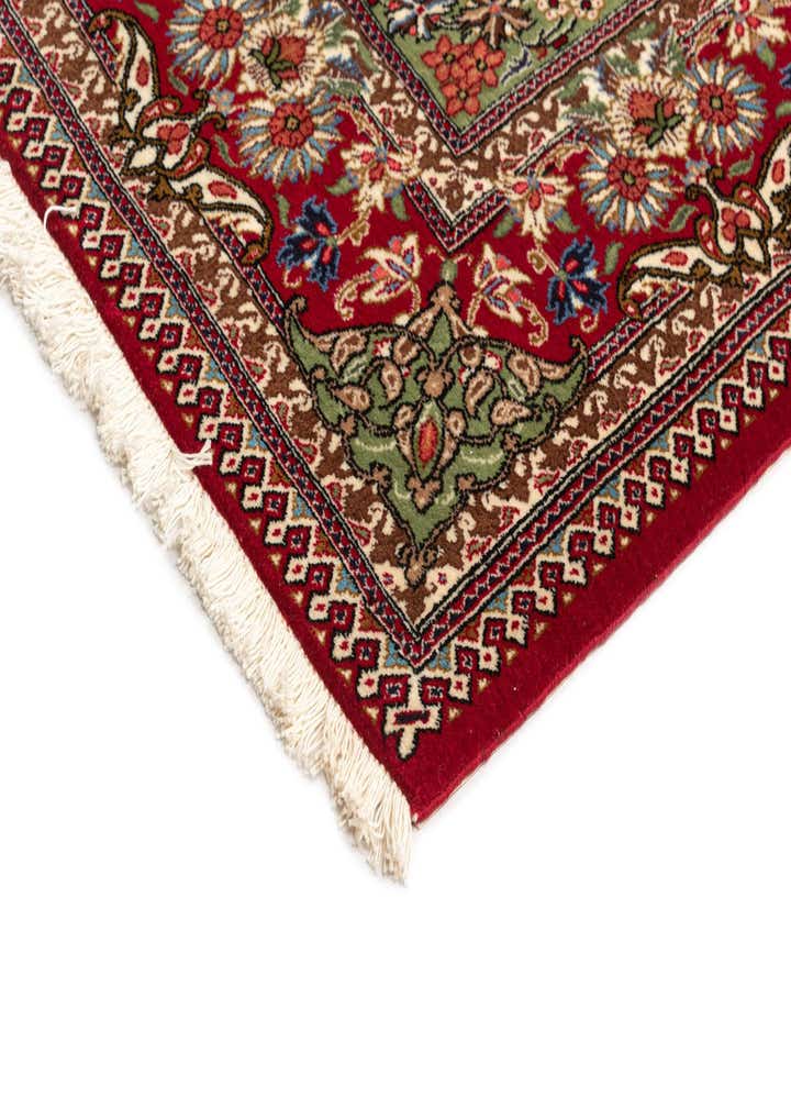 4' 7 x 7' 11 Hand Knotted Qom Persian Rug