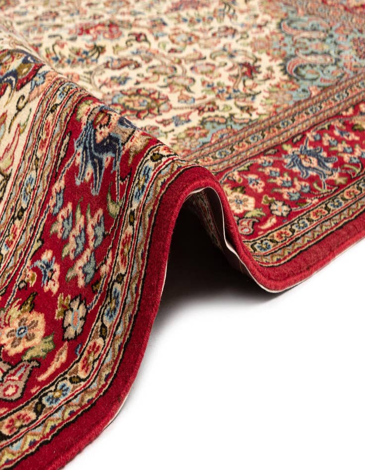 Detail image of 4' 11 x 7' 7 Hand Knotted Qom Persian Rug