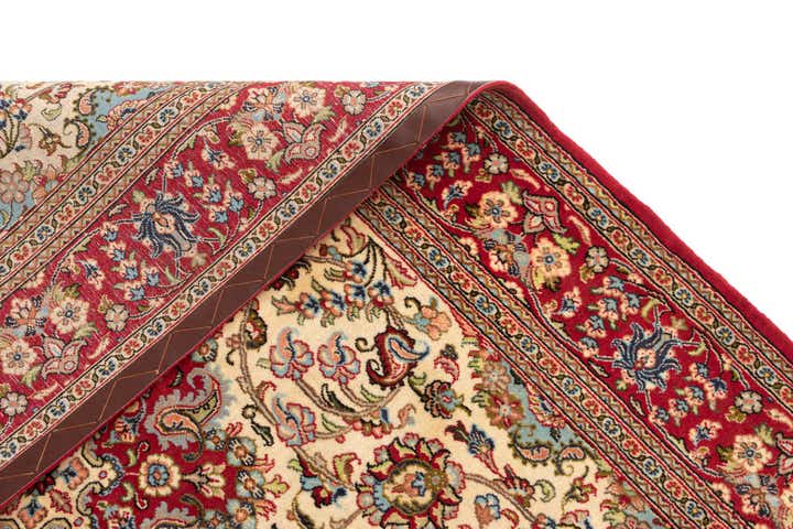 4' 11 x 7' 7 Hand Knotted Qom Persian Rug
