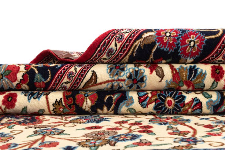 Detail image of 5' x 8' 5 Hand Knotted Qom Persian Rug