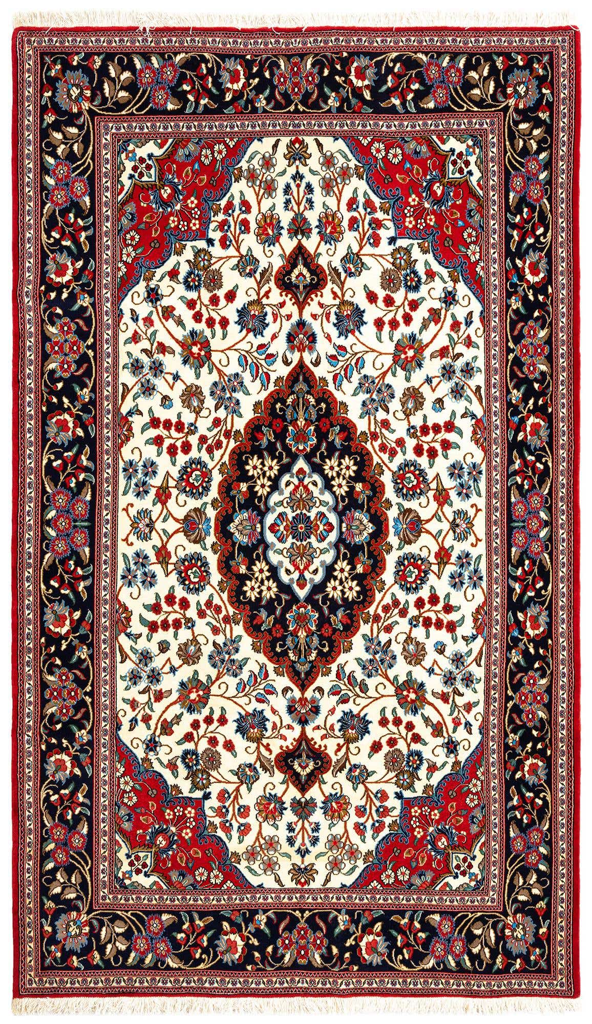5' x 8' 5 Hand Knotted Qom Persian Rug