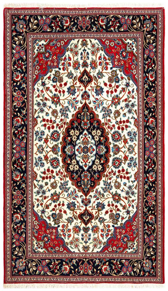 5' x 8' 5 Hand Knotted Qom Persian Rug