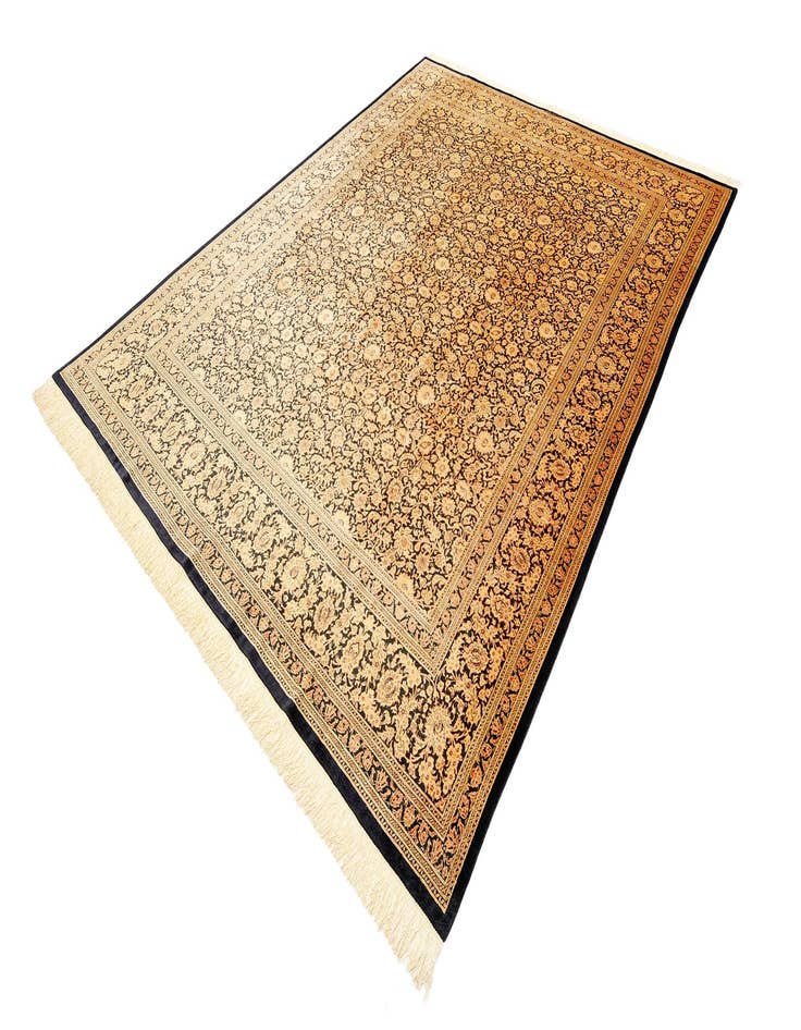 Detail image of 8' x 9' 9 Hand Knotted Qom Persian Rug