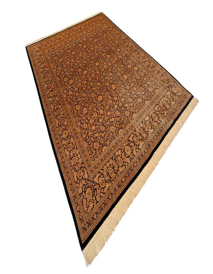 Detail image of 8' x 9' 9 Hand Knotted Qom Persian Rug