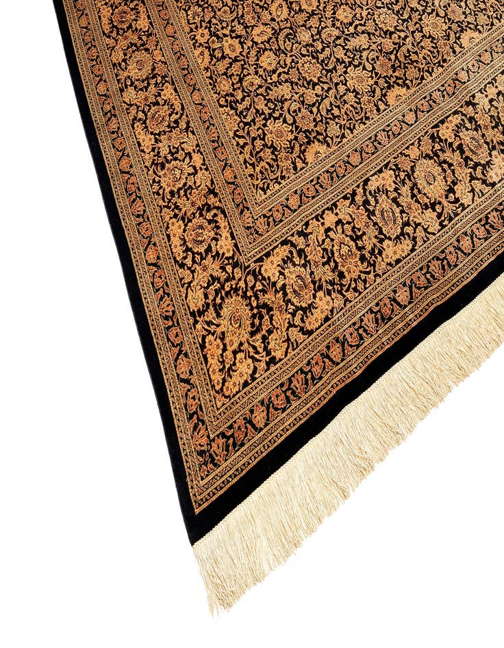 Detail image of 8' x 9' 9 Hand Knotted Qom Persian Rug