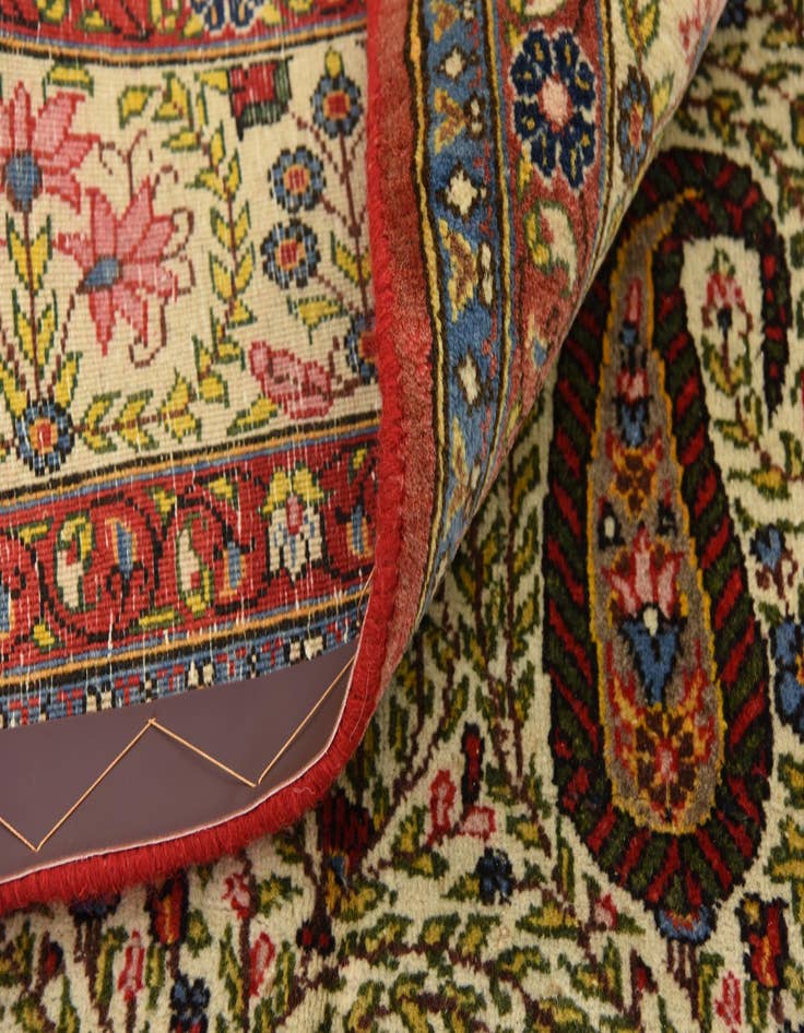 Detail image of 8' 2 x 11' 6  Hand Knotted Qom Persian Wool Rug