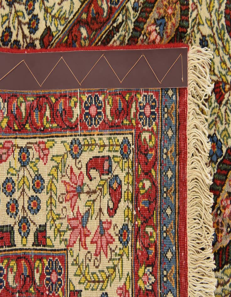 Detail image of 8' 2 x 11' 6  Hand Knotted Qom Persian Wool Rug