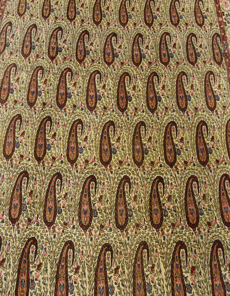 Detail image of 8' 2 x 11' 6  Hand Knotted Qom Persian Wool Rug