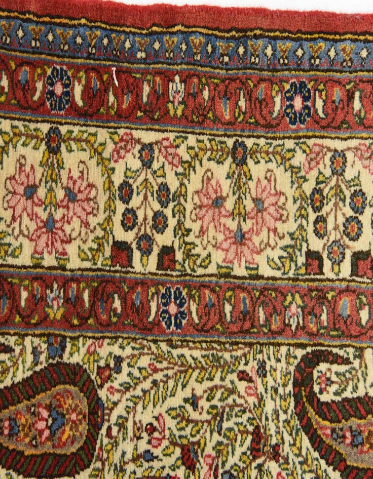 Detail image of 8' 2 x 11' 6  Hand Knotted Qom Persian Wool Rug