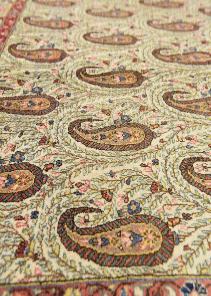 8' 2 x 11' 6 Hand Knotted Qom Persian Wool Rug