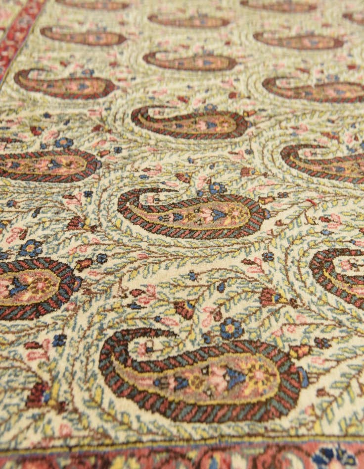Detail image of 8' 2 x 11' 6  Hand Knotted Qom Persian Wool Rug