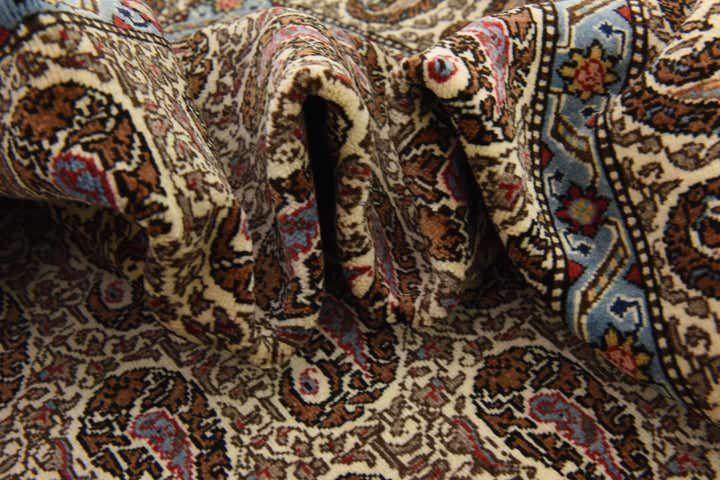 4' 3 x 7' Hand Knotted Qom Persian Rug