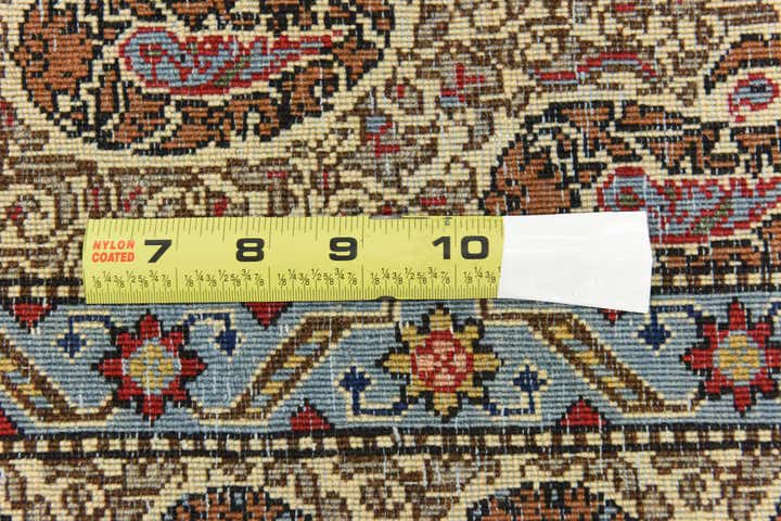 4' 3 x 7' Hand Knotted Qom Persian Rug