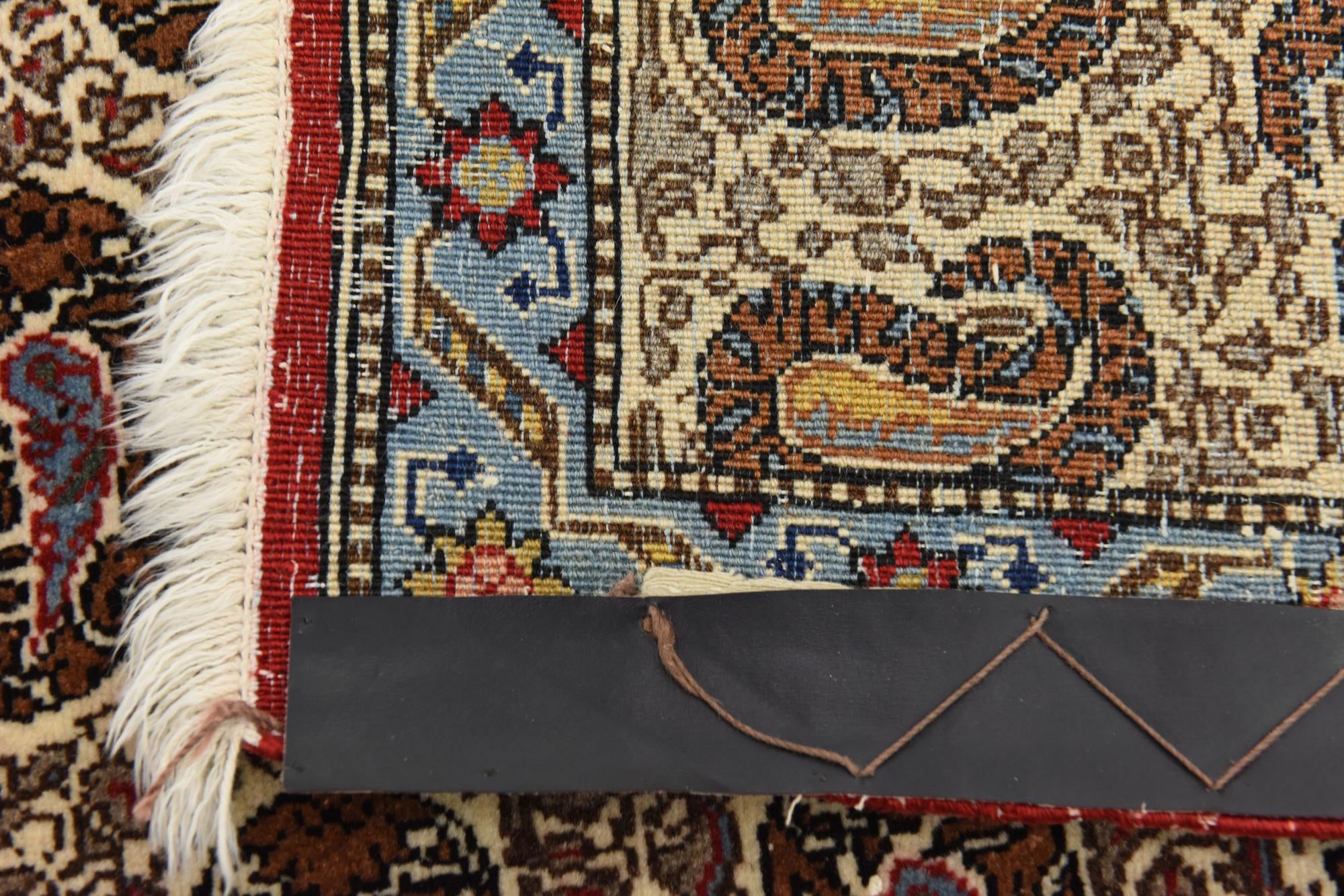 4' 3 x 7' Hand Knotted Qom Persian Rug