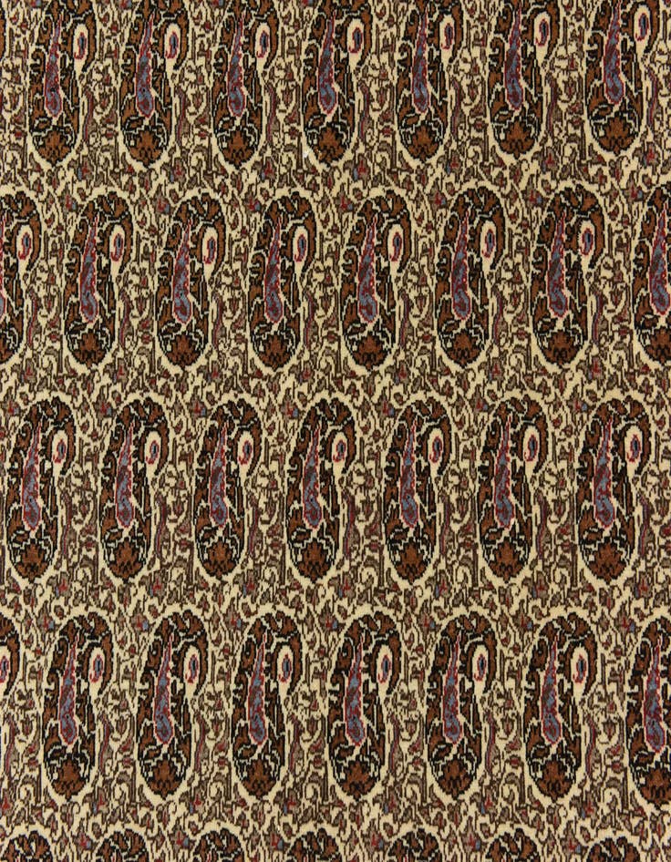 Detail image of 4' 3 x 7' Hand Knotted Qom Persian Rug