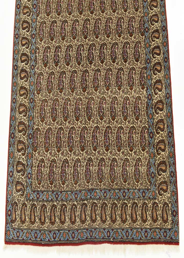 4' 3 x 7' Hand Knotted Qom Persian Rug