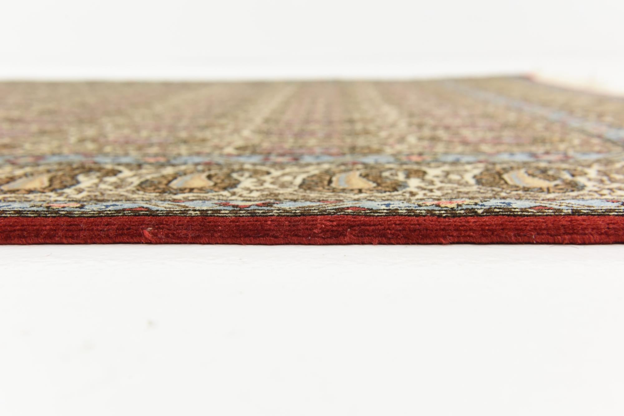 4' 3 x 7' Hand Knotted Qom Persian Rug