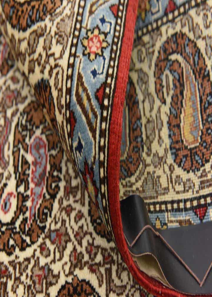 4' 3 x 7' Hand Knotted Qom Persian Rug