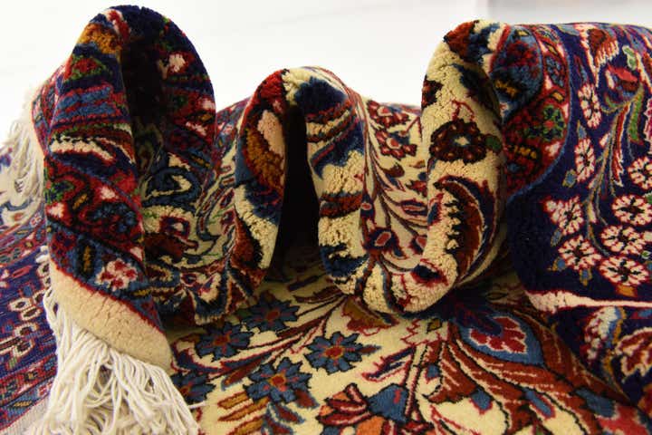 4' 5 x 6' 6 Hand Knotted Qom Persian Rug