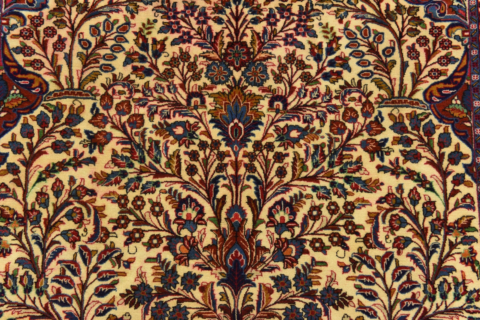 4' 5 x 6' 6 Hand Knotted Qom Persian Rug