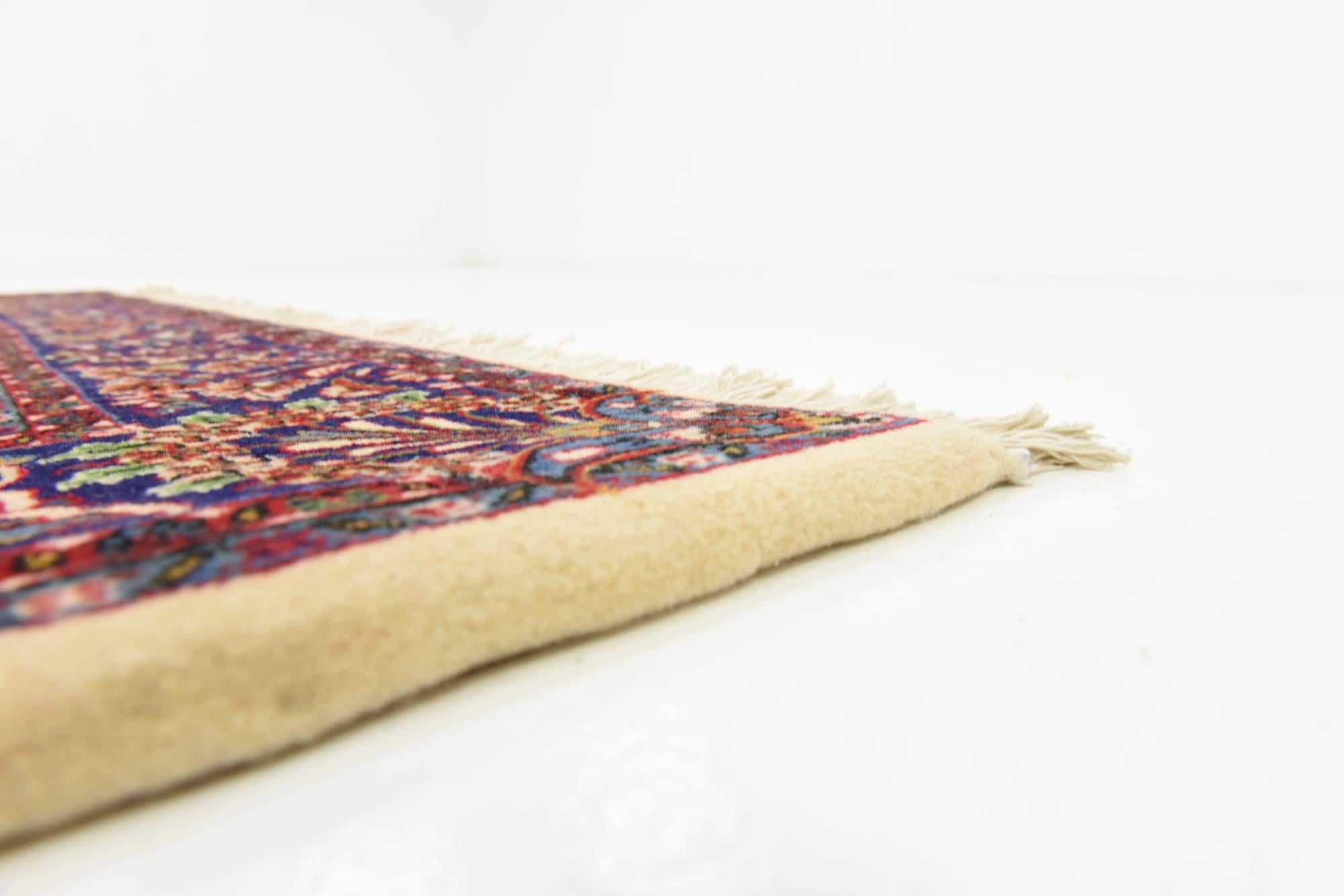 4' 5 x 6' 6 Hand Knotted Qom Persian Rug