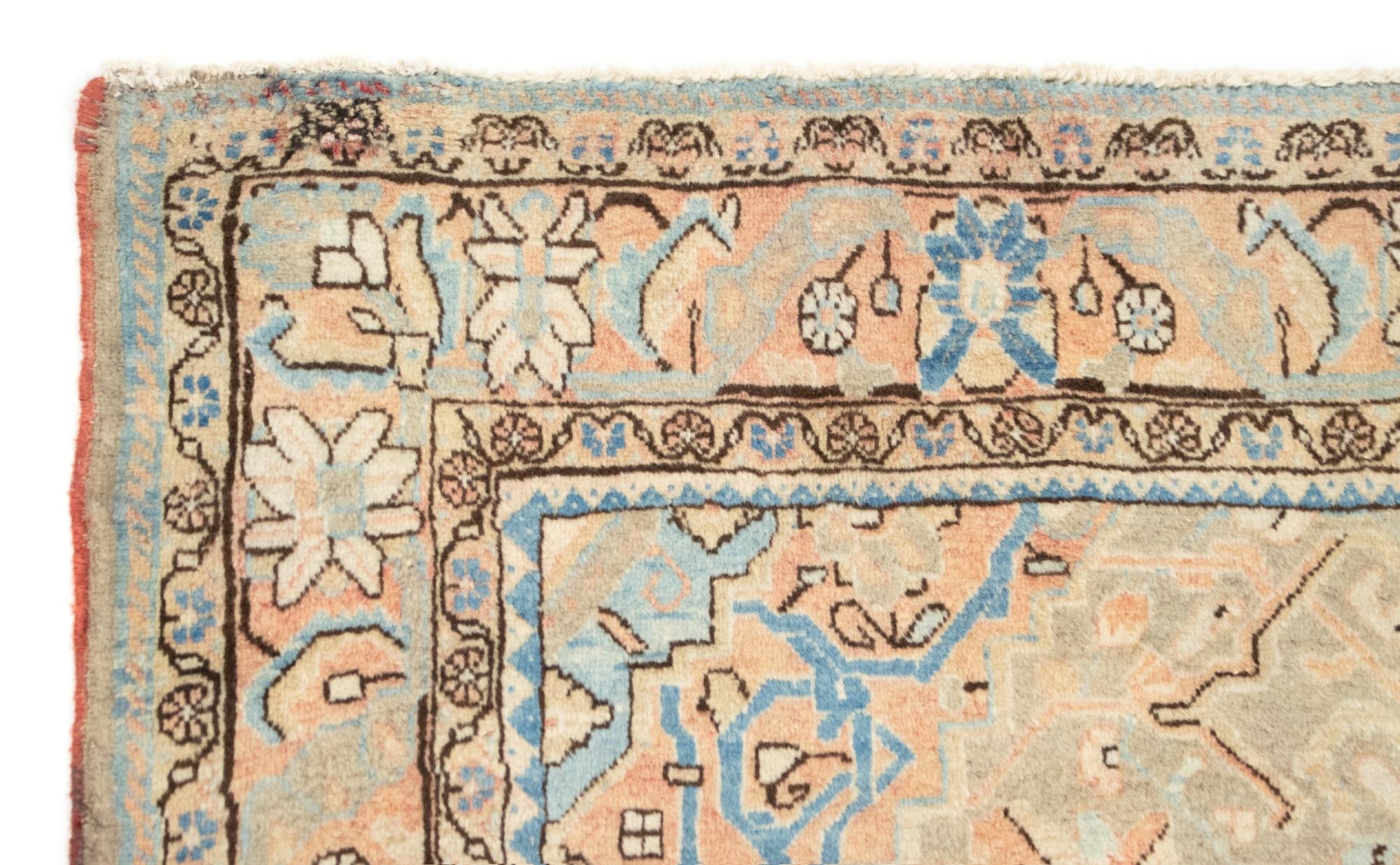 4' 5 x 7' Hand Knotted Sarough Persian Wool Rug